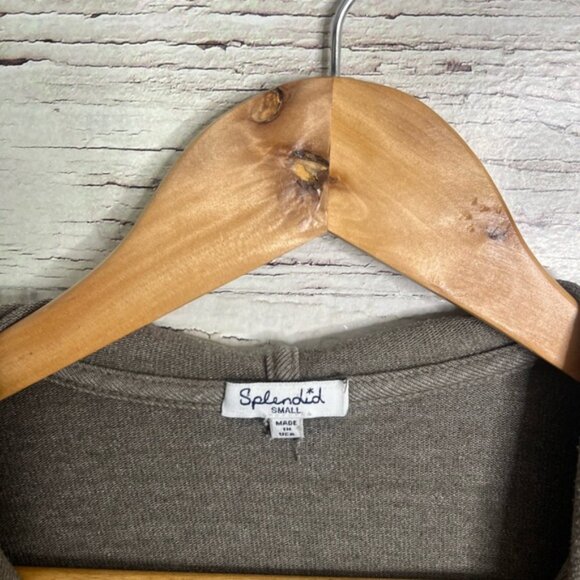 Splendid Olive Green brown Zip-Up Hoodie size small - Picture 6 of 8